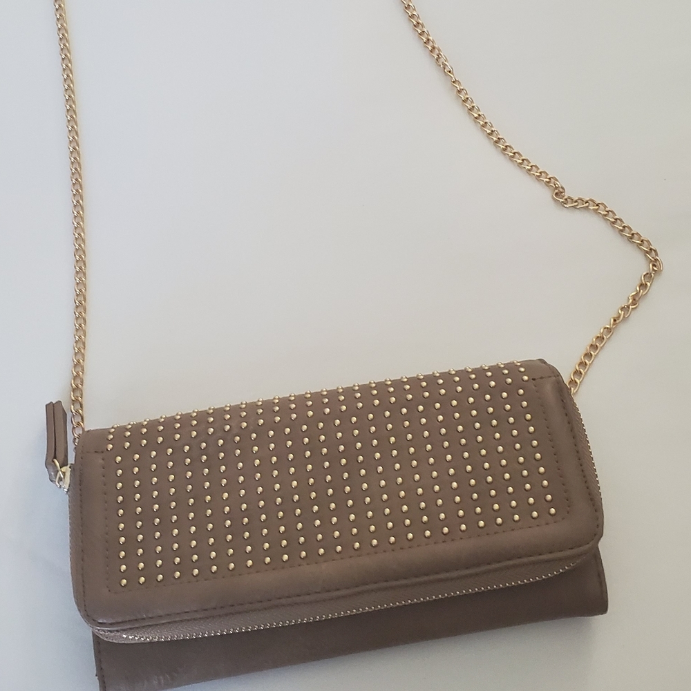 Gold and Mocha Beaded Wallet
